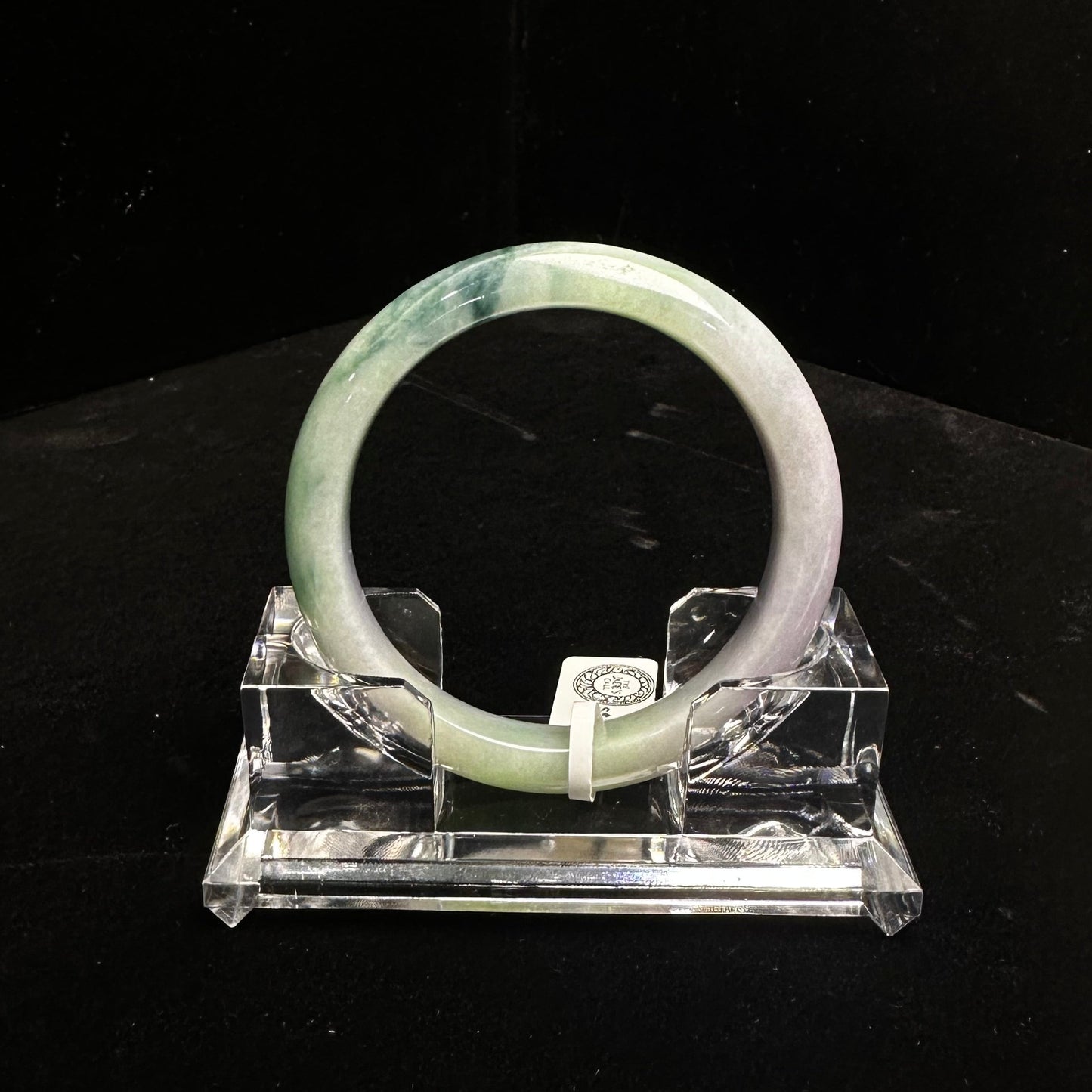 11. Lavender with Tones of Green Jade Bangle