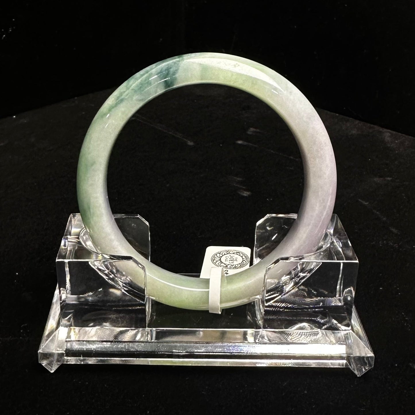 11. Lavender with Tones of Green Jade Bangle