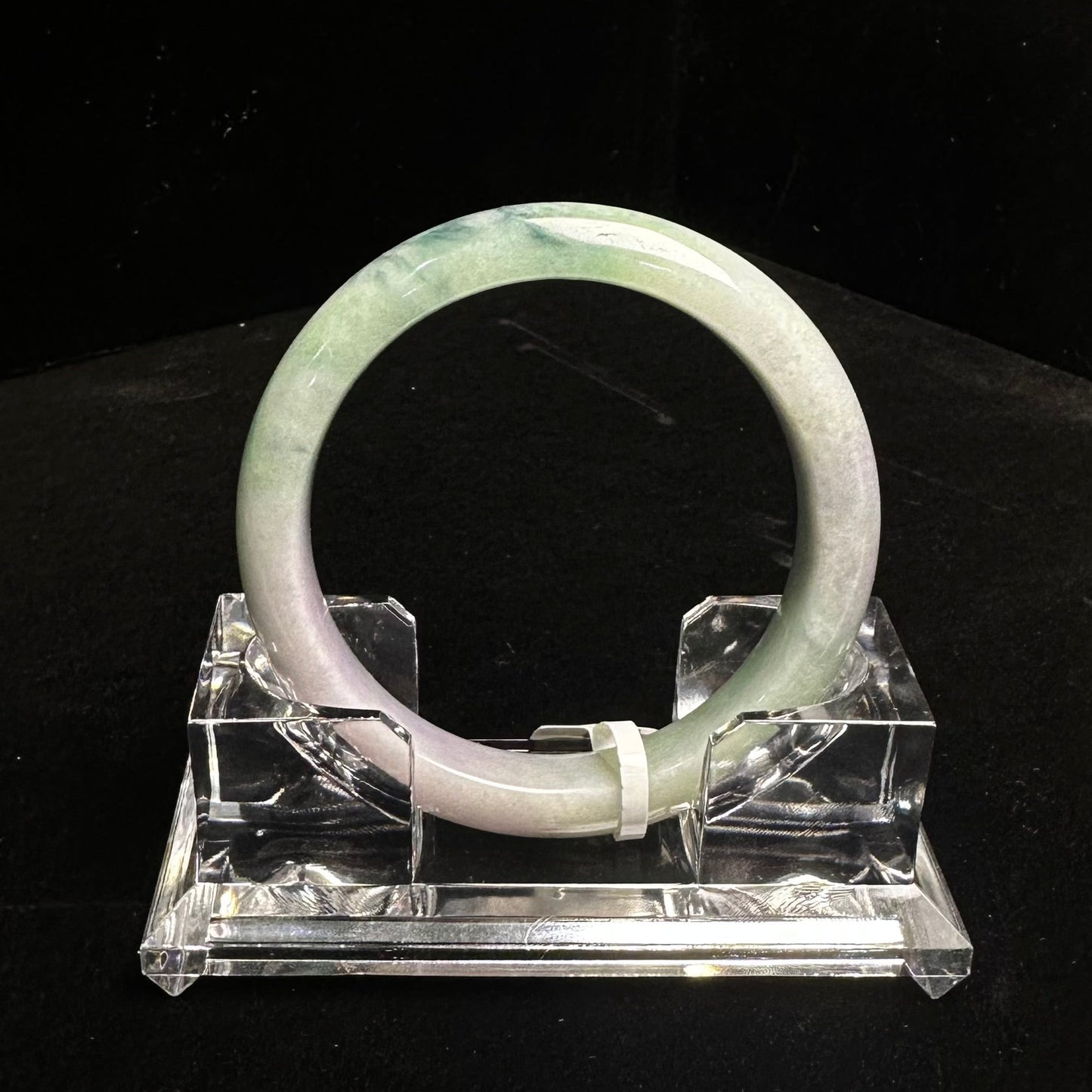 11. Lavender with Tones of Green Jade Bangle