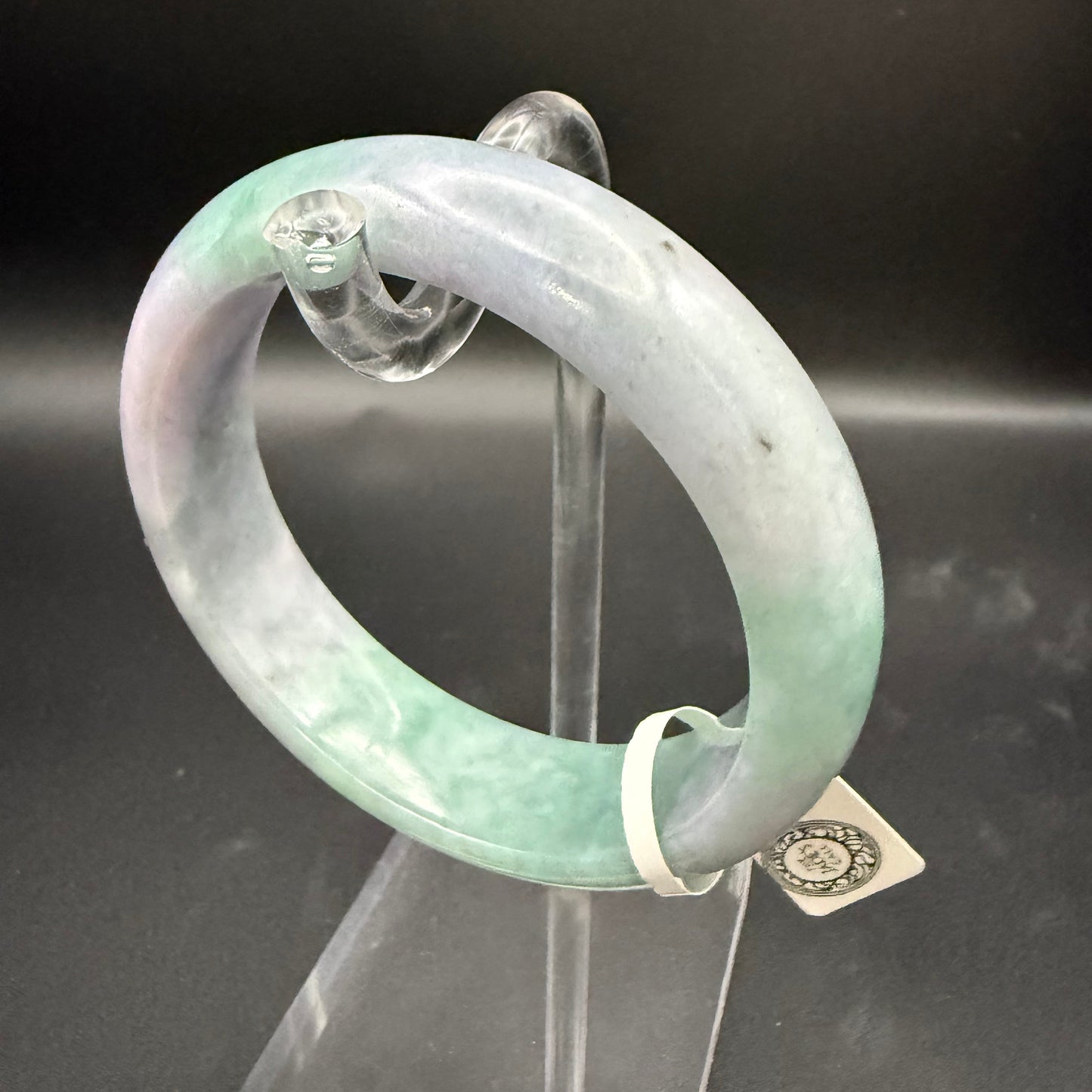 12. Purple and Green Jade Bangle
