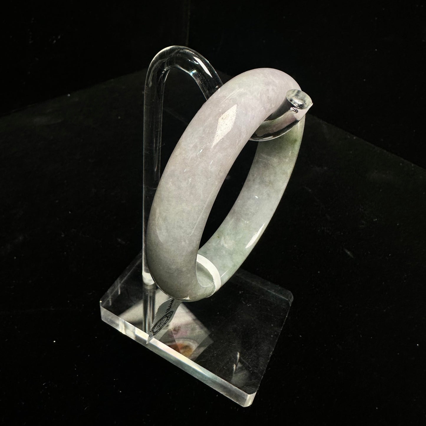 15. Lavender and Green Jade Bangle