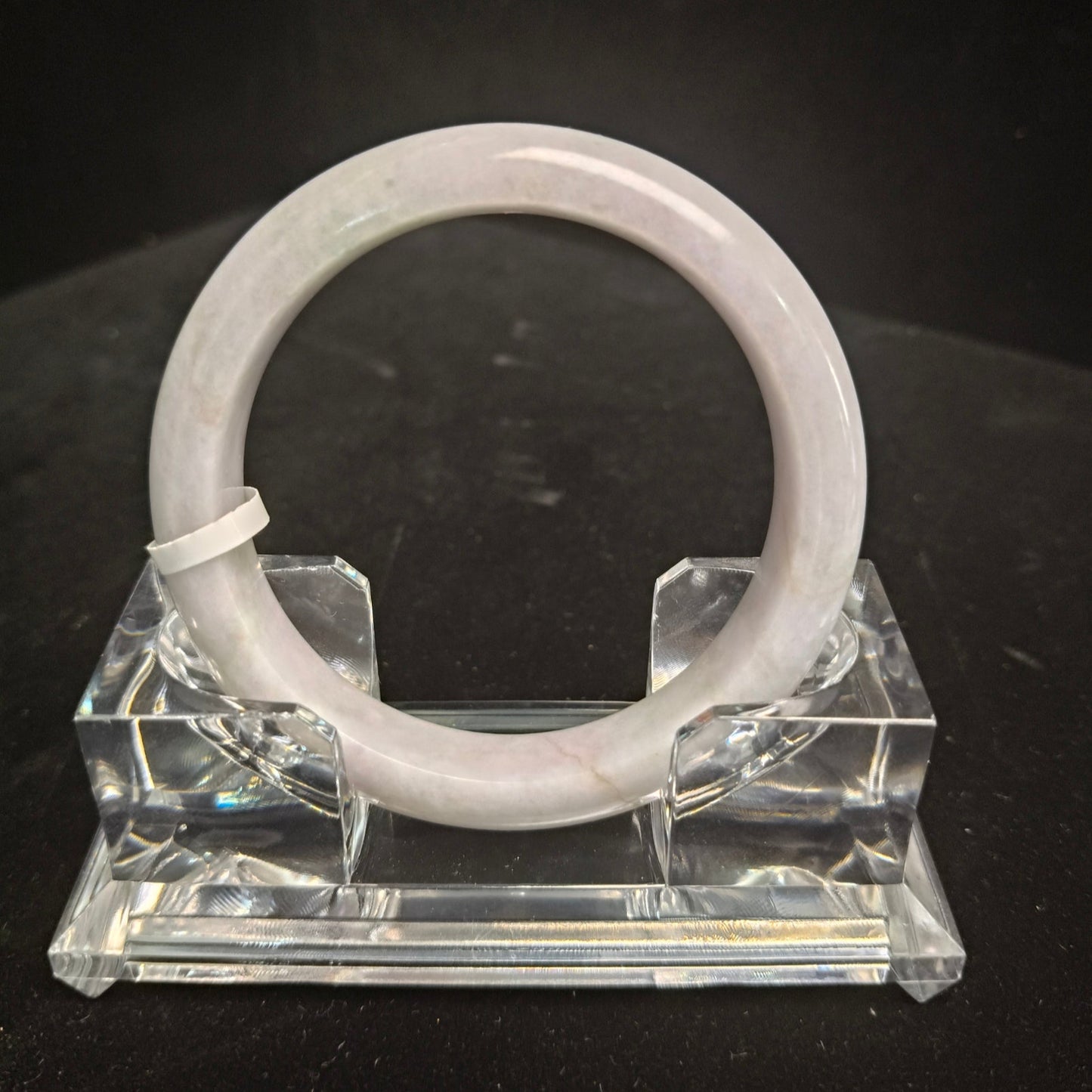 23. Pale Lavender and Green Jade Bangle