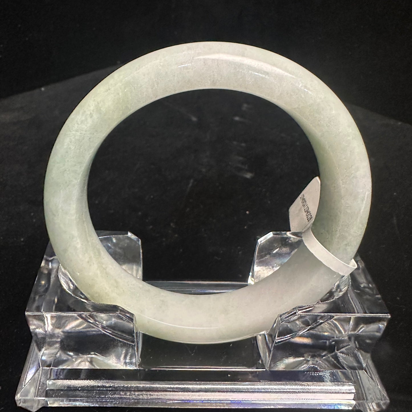 28. Pale Green and White Jade Bangle