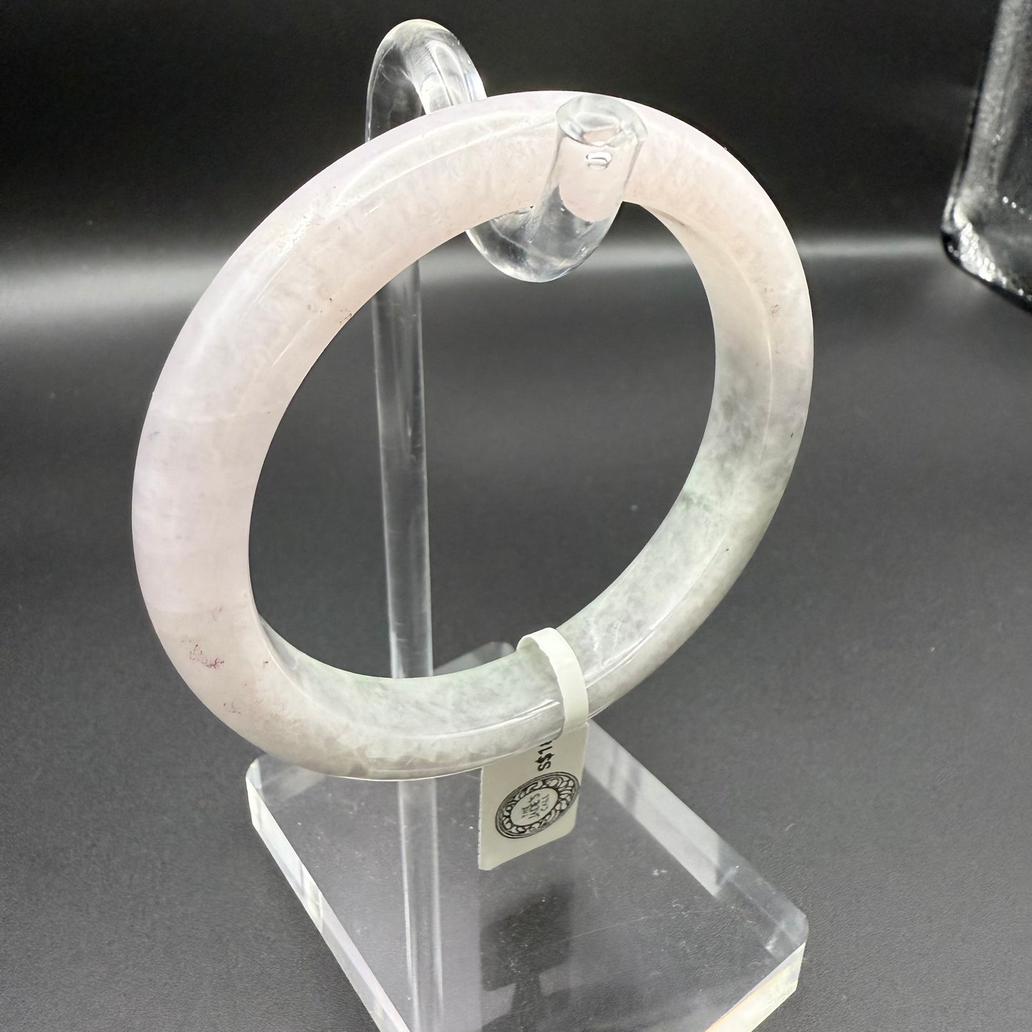 31. Lavender and Dark Green Jade Bangle