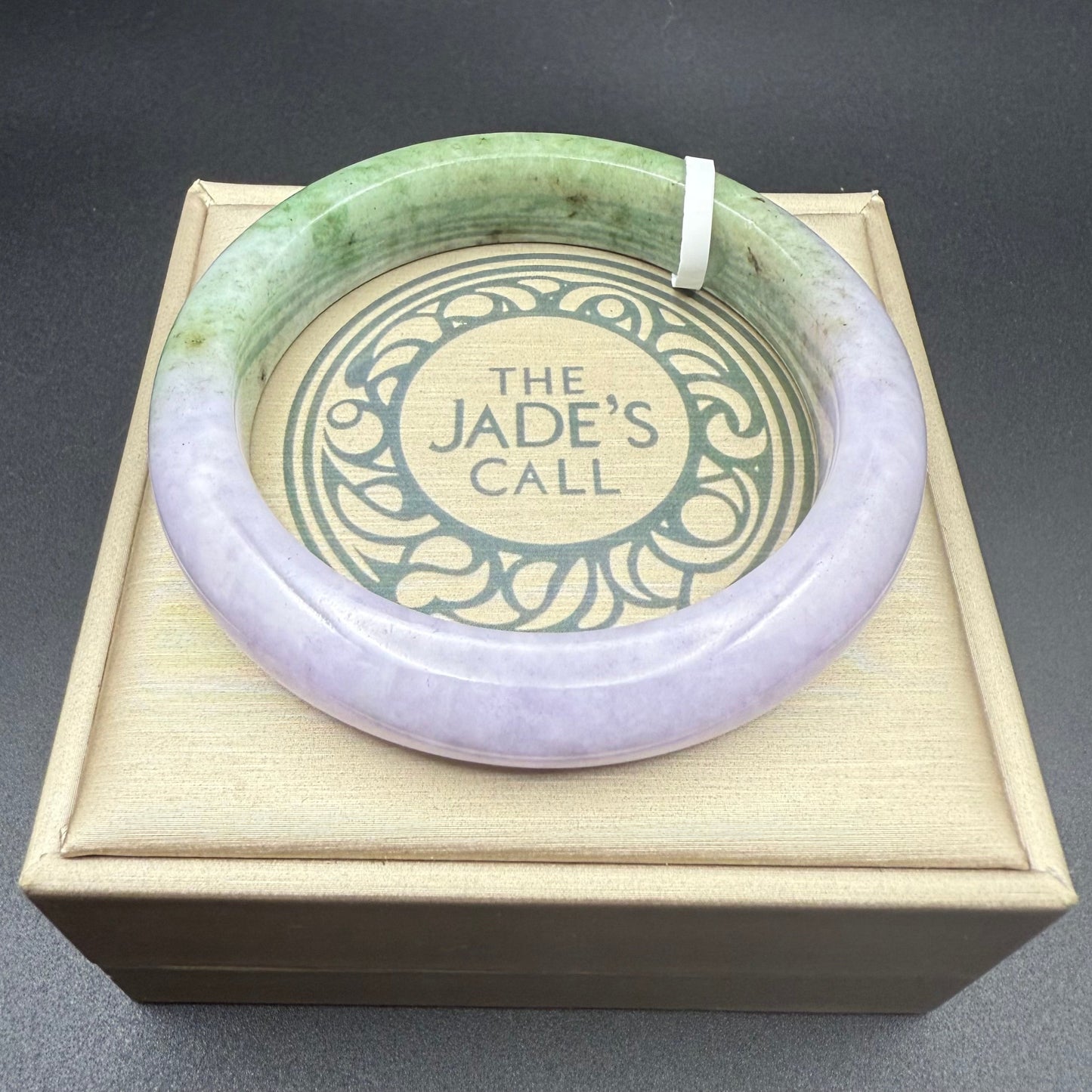 32. Half Purple and Green Jade Bangle