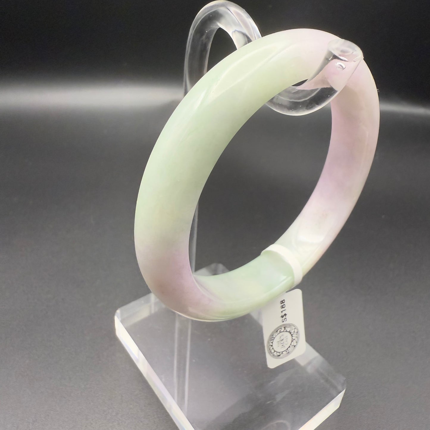 40. Light Green and light purple Jade Bangles