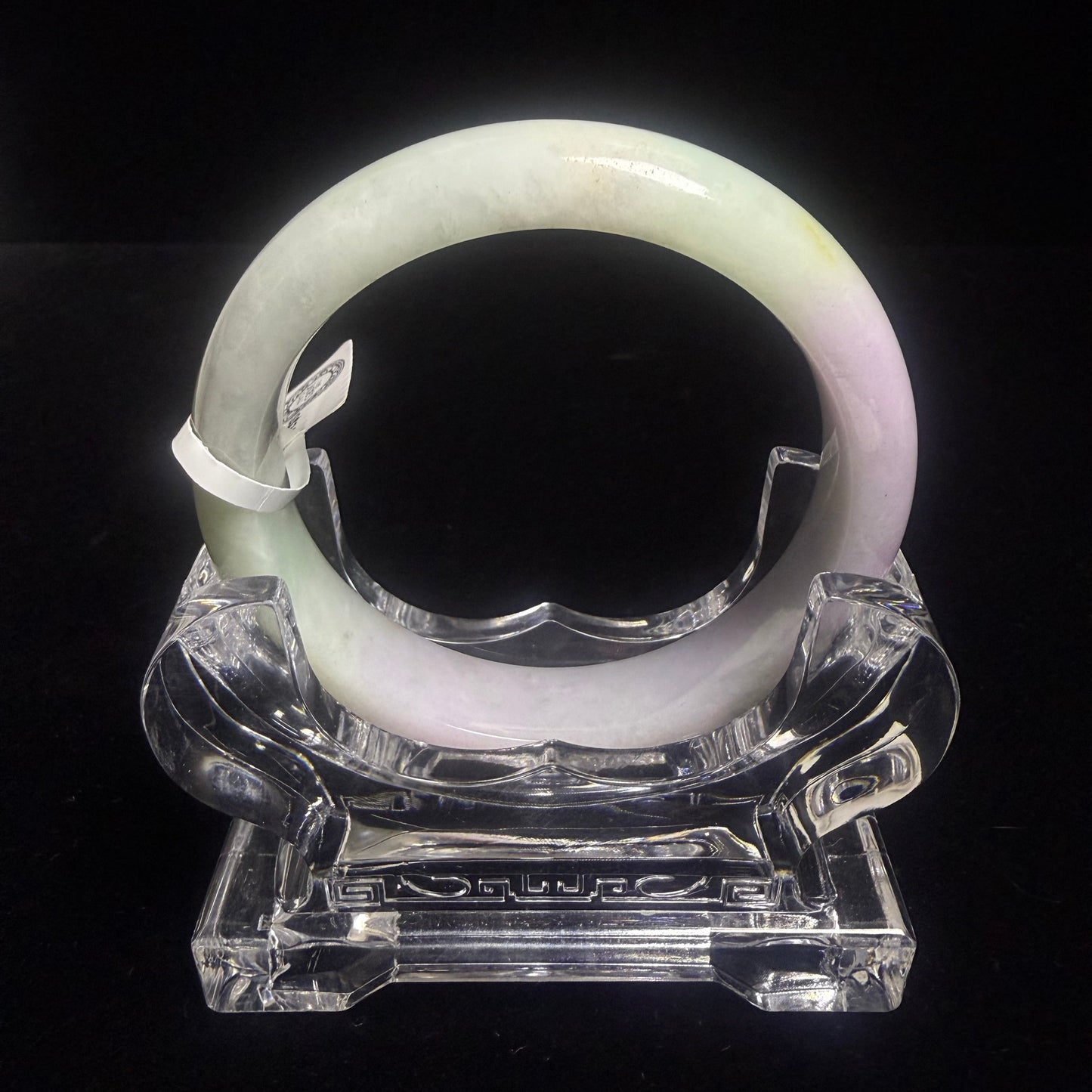56. Lavender with green Jade Bangle