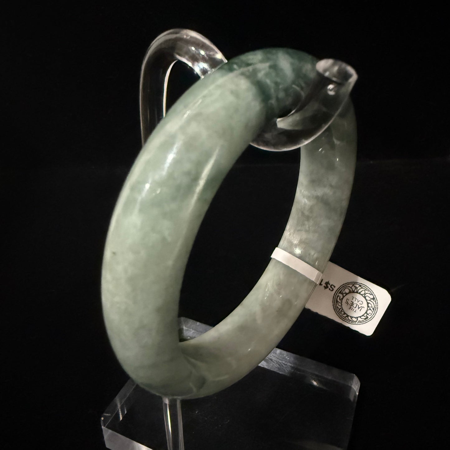 63. Green with green jade bangles