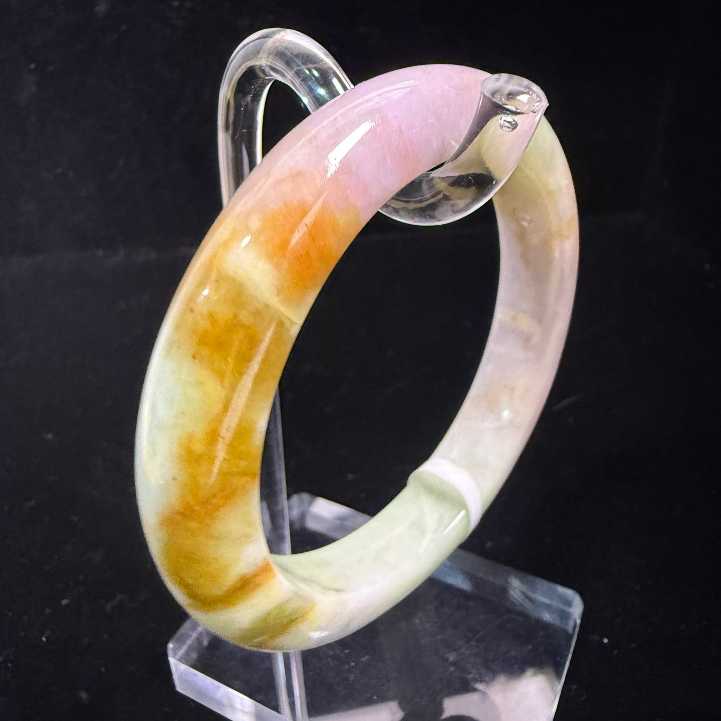 65. Multiple color Jade bangles
