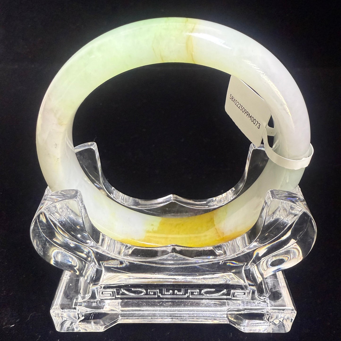 73. Yellow & light green combination Jade bangle