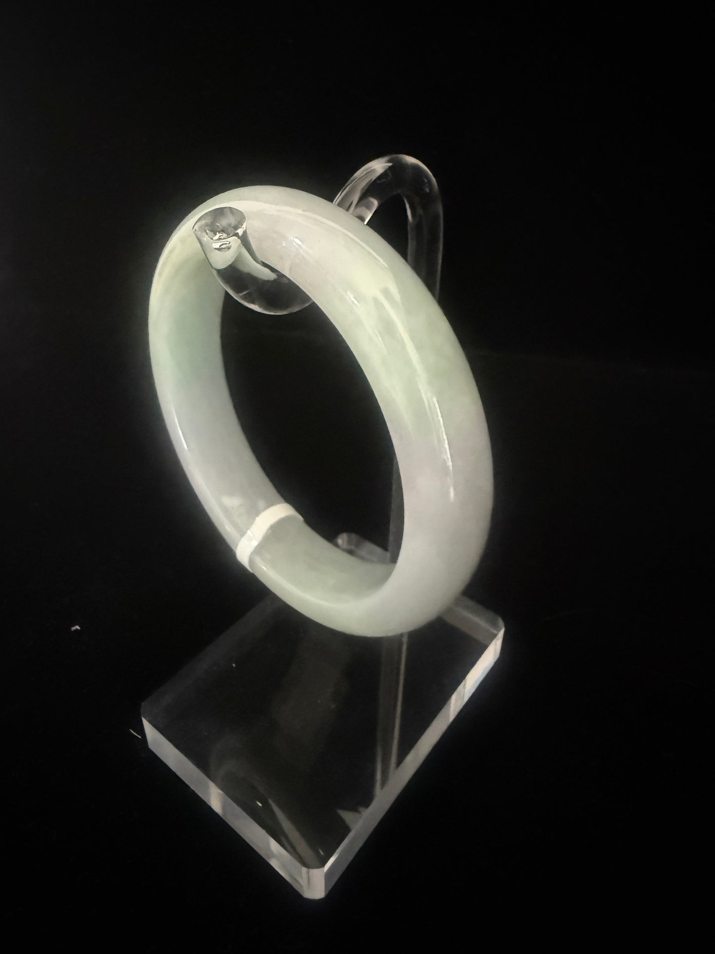 76. Gentle Green tone Jade bangle