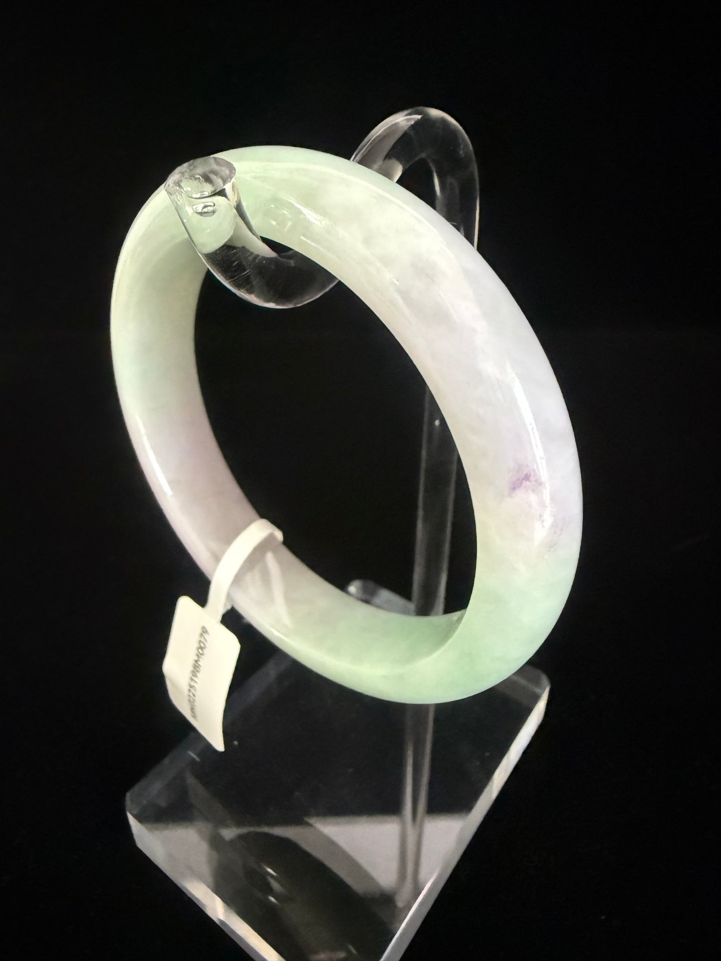 79. Green and Light lavender Jade bangle
