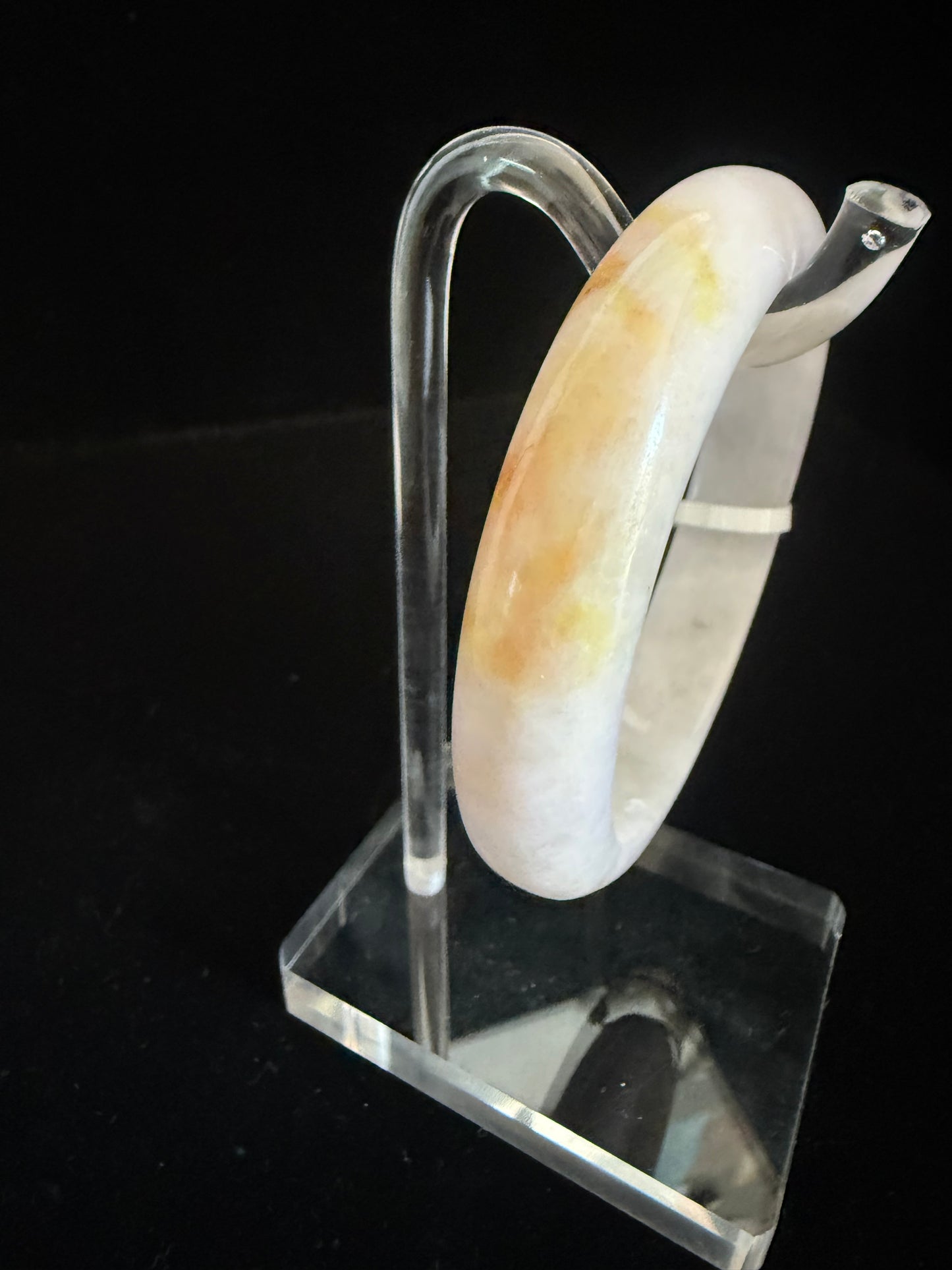 81. Lavender base with yellow Jade bangle