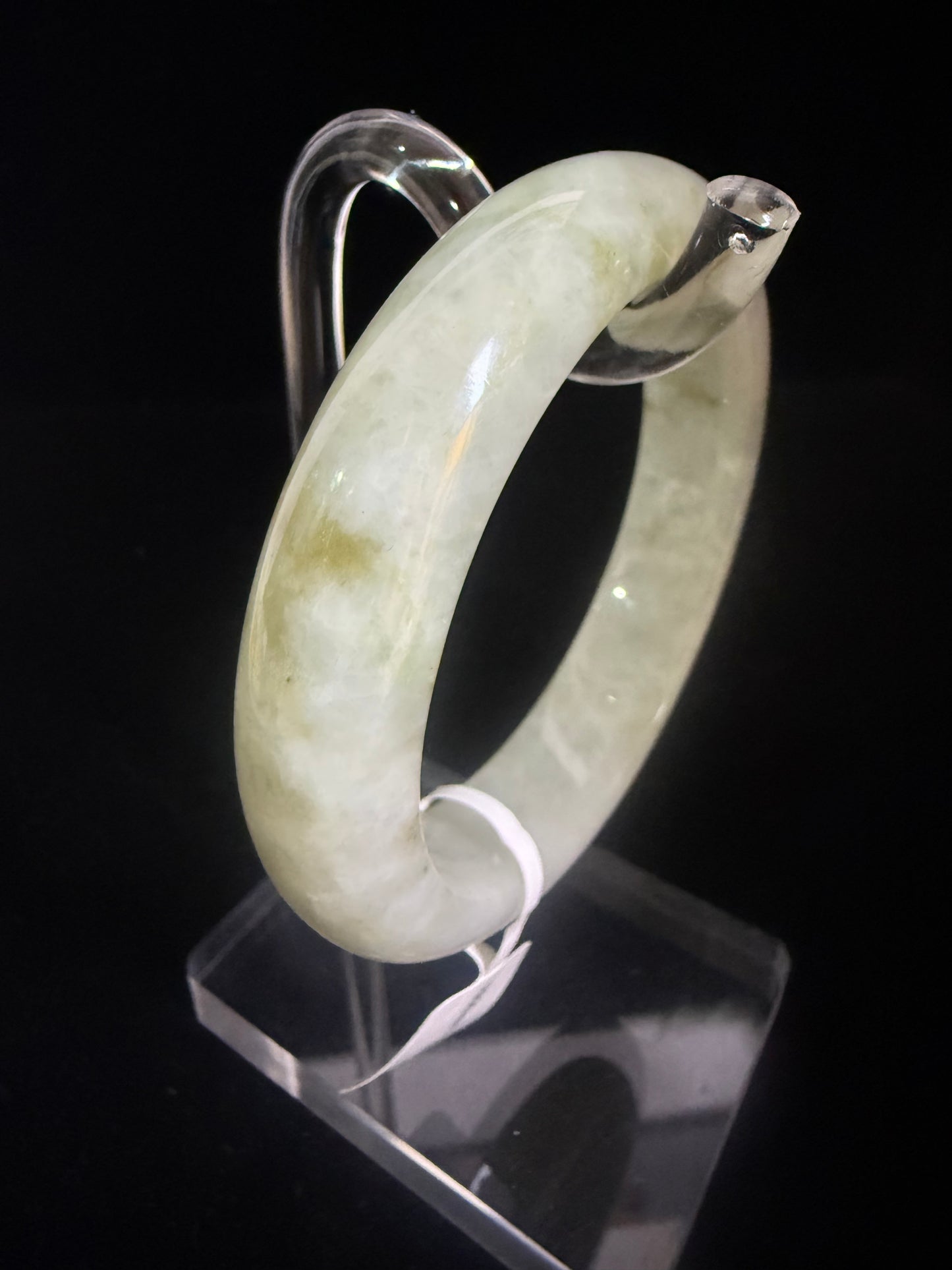 84. Light Tint of green Jade Bangle