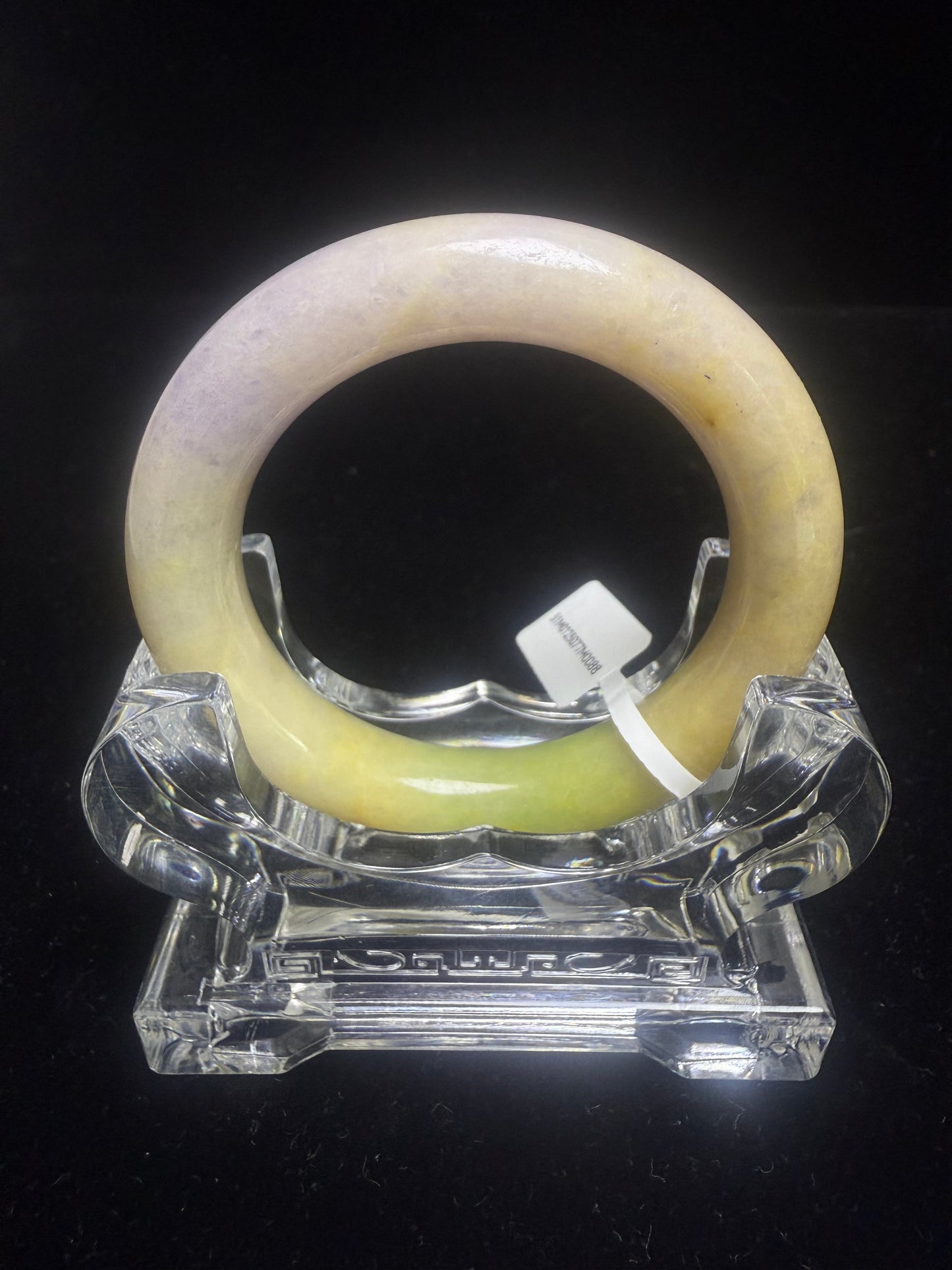 88. Yellow purple green Jade Bangle
