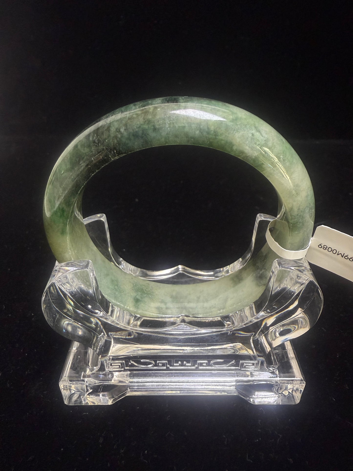 89. Combination of dark and light green jade Bangle