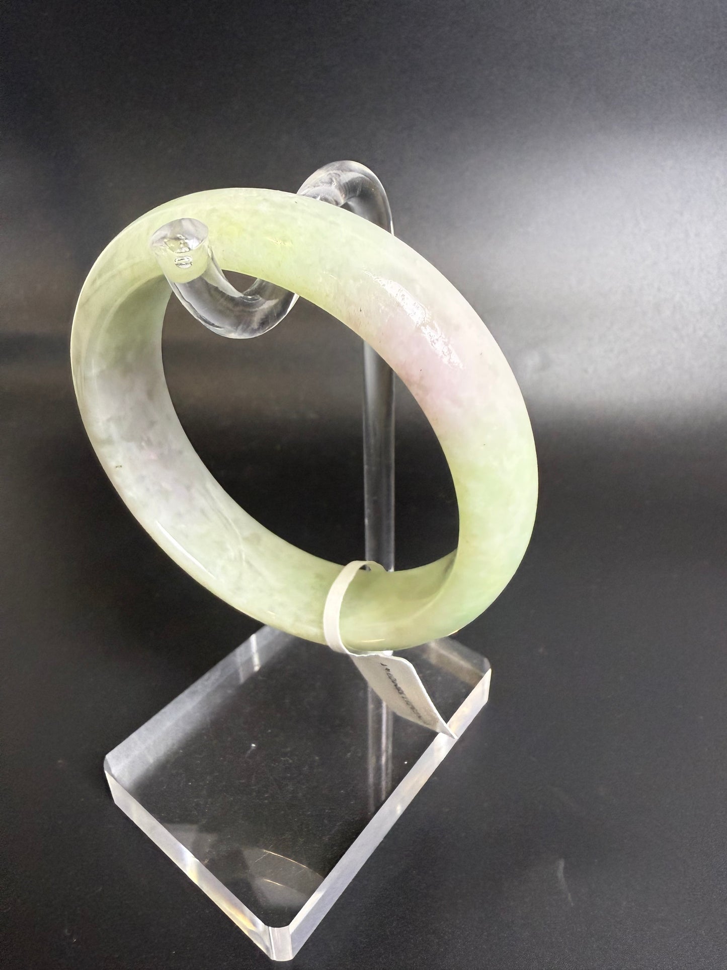 141. Light green with grey jade bangle
