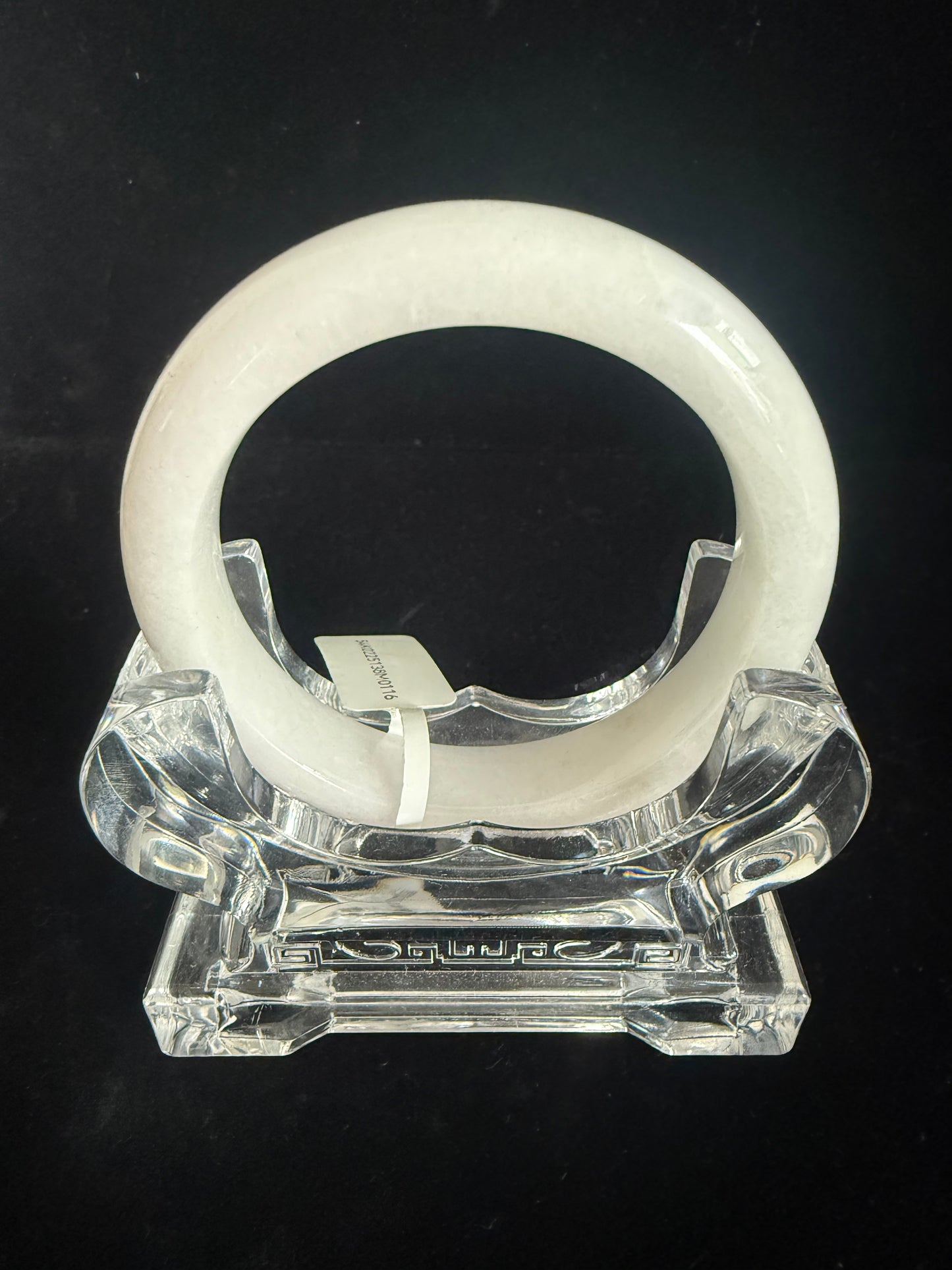 116. White Moon light Jade Bangle