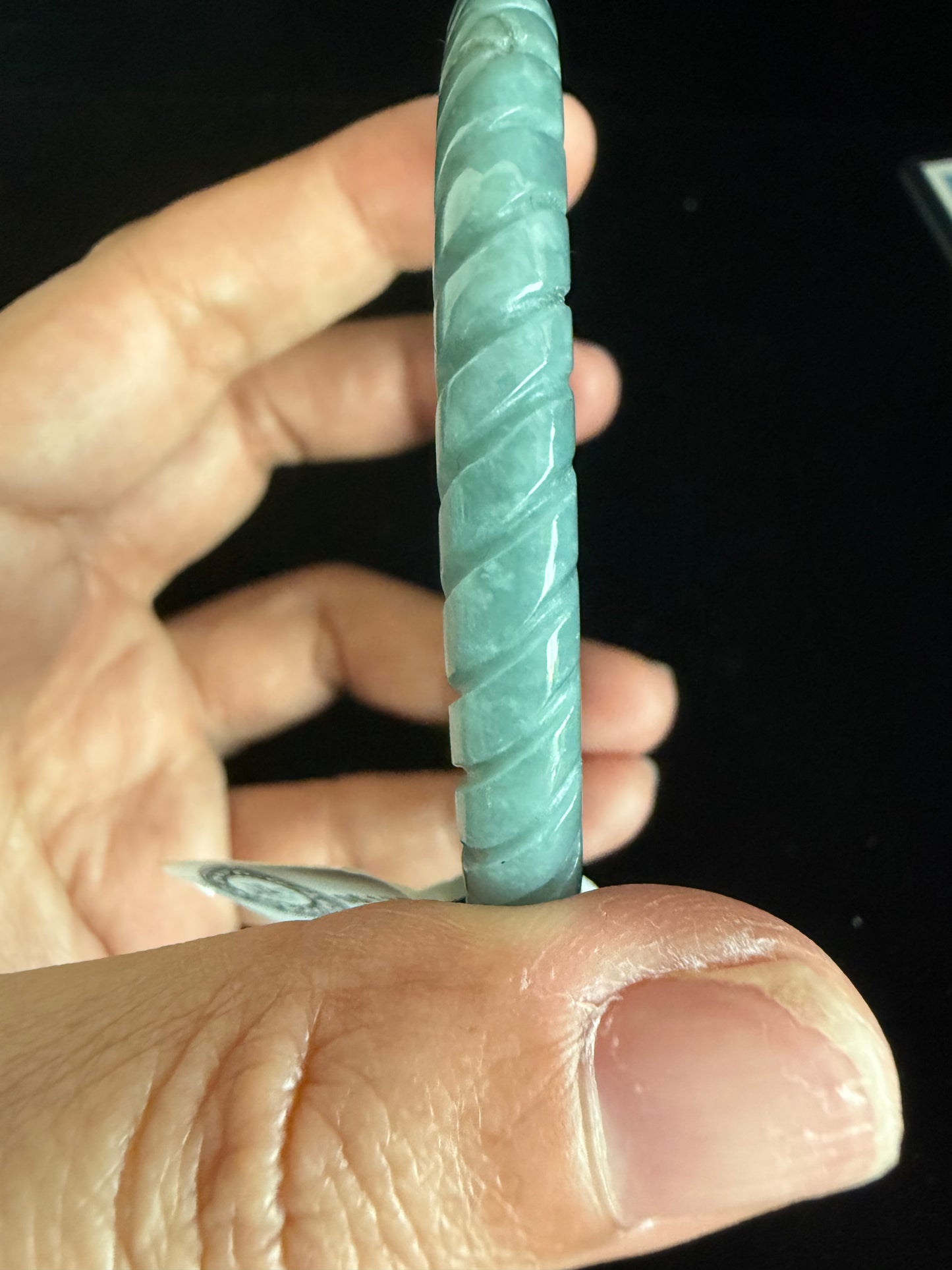 201. Guatemala type A jadeite bangle