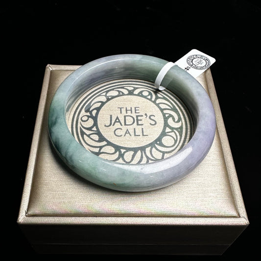 11. Lavender with Tones of Green Jade Bangle