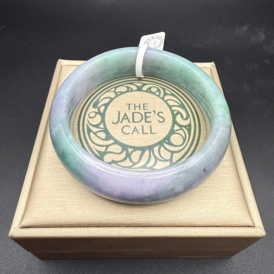 12. Purple and Green Jade Bangle