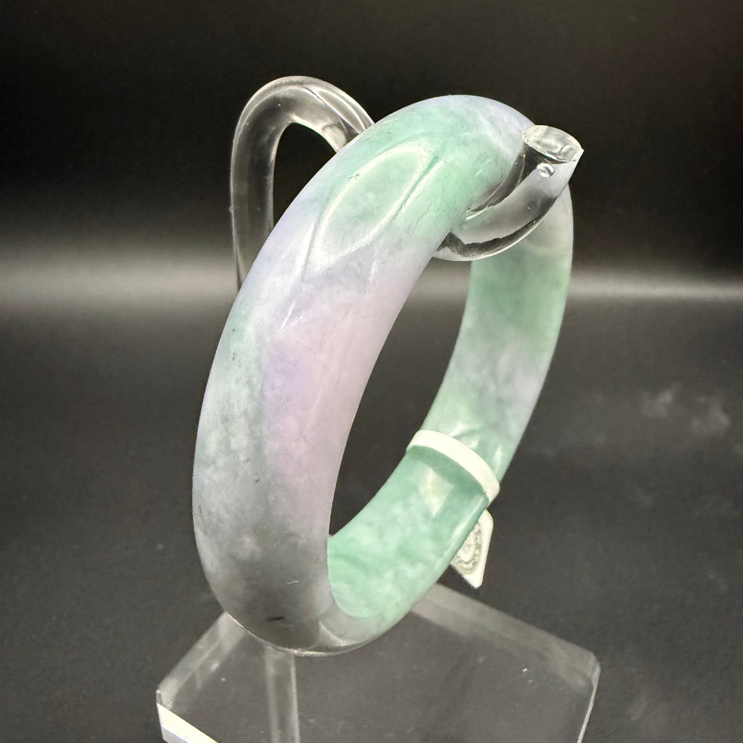 12. Purple and Green Jade Bangle
