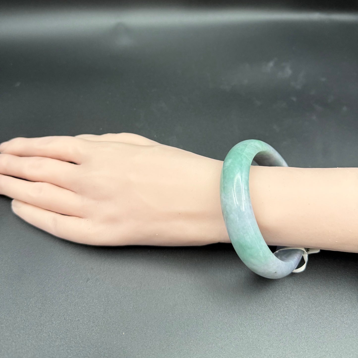 12. Purple and Green Jade Bangle