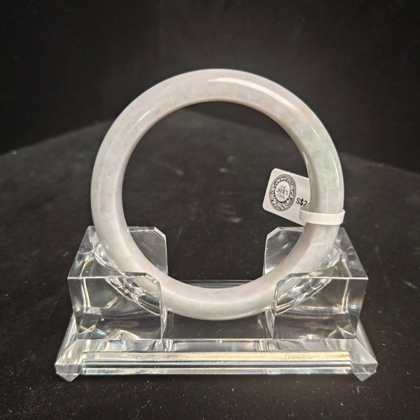 23. Pale Lavender and Green Jade Bangle