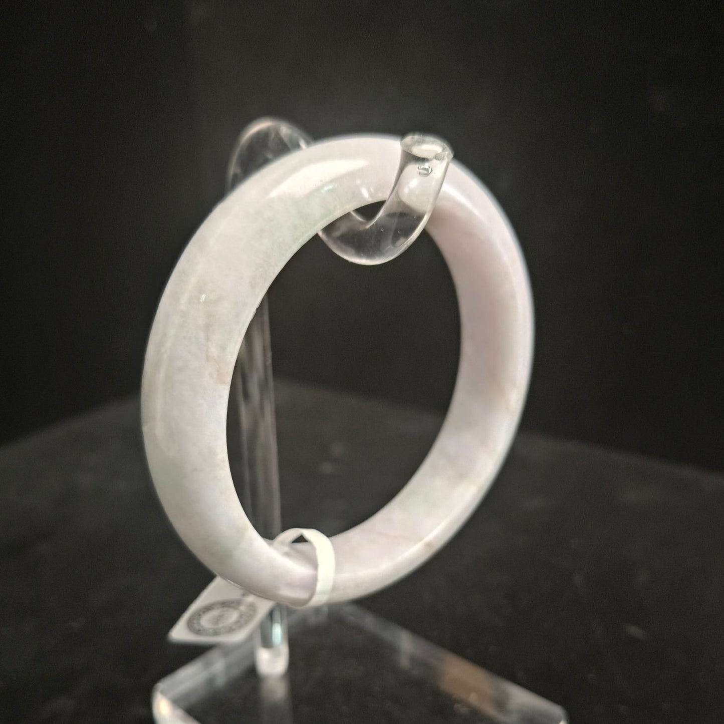 23. Pale Lavender and Green Jade Bangle