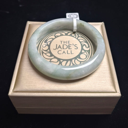 25. Tones of Green Jade Bangle