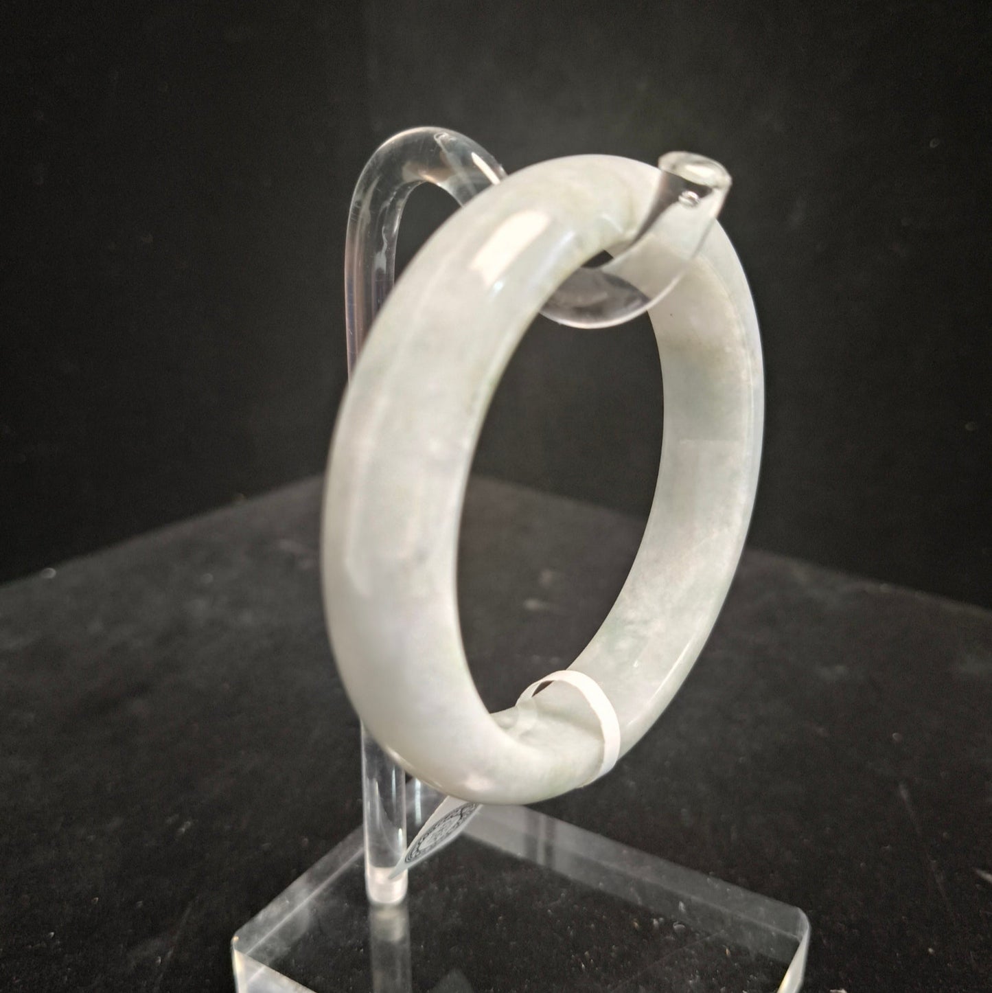 25. Tones of Green Jade Bangle