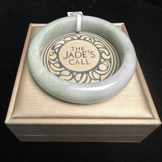 28. Pale Green and White Jade Bangle