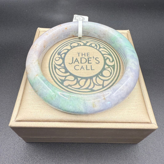 29. Green and Lavender with Stardust Jade Bangle