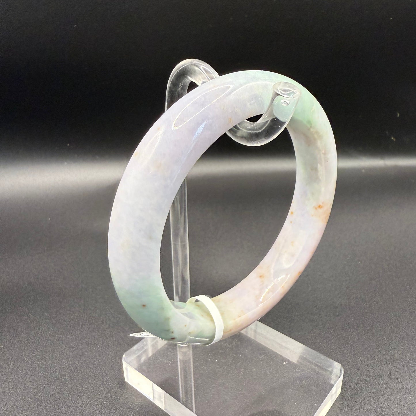 29. Green and Lavender with Stardust Jade Bangle