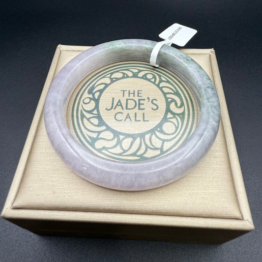 31. Lavender and Dark Green Jade Bangle