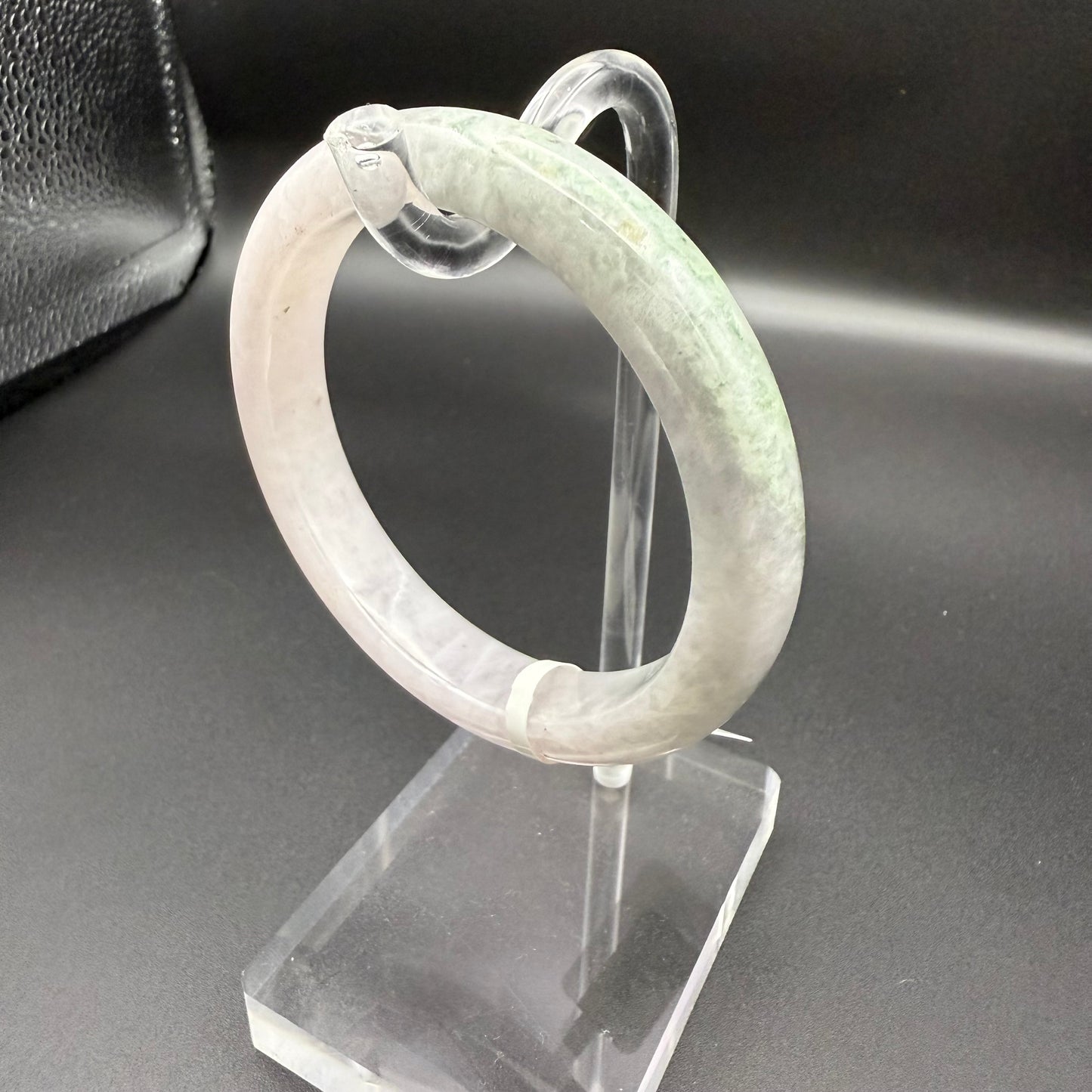 31. Lavender and Dark Green Jade Bangle