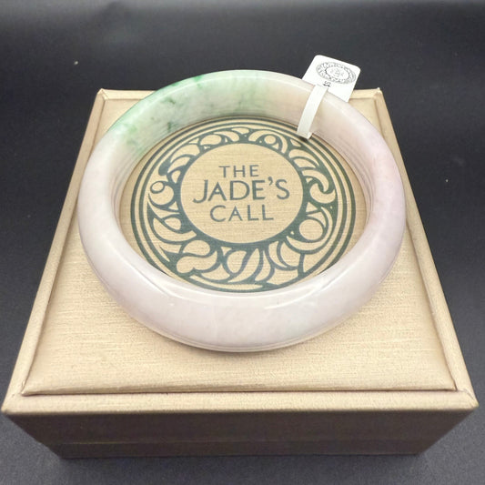 47. Milky pink with jade green bangle