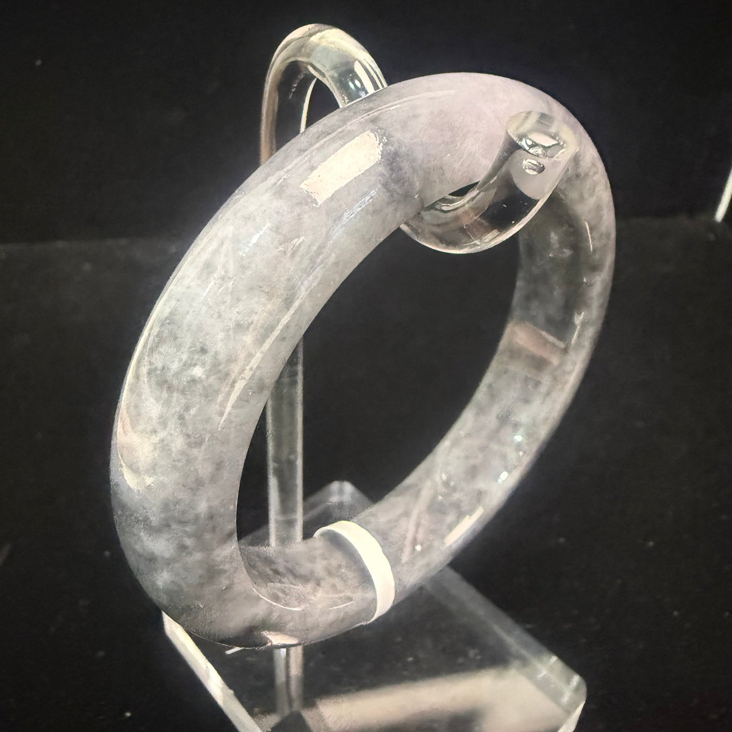 52. Grey Black jade bangles