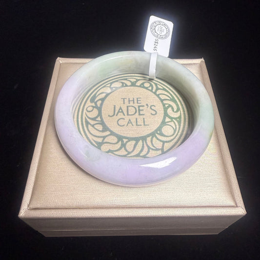 56. Lavender with green Jade Bangle