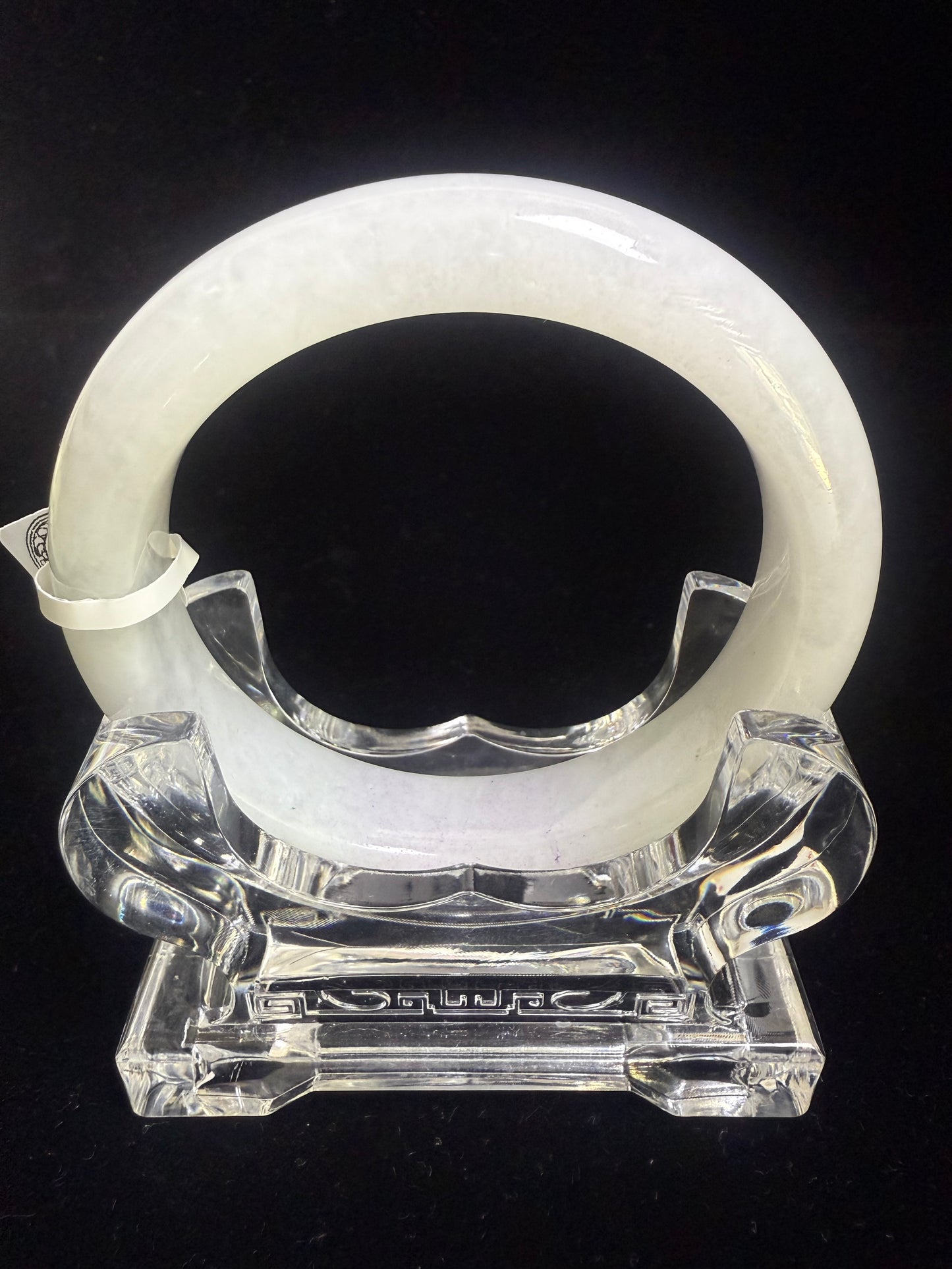 72. Glossy white Jade bangles