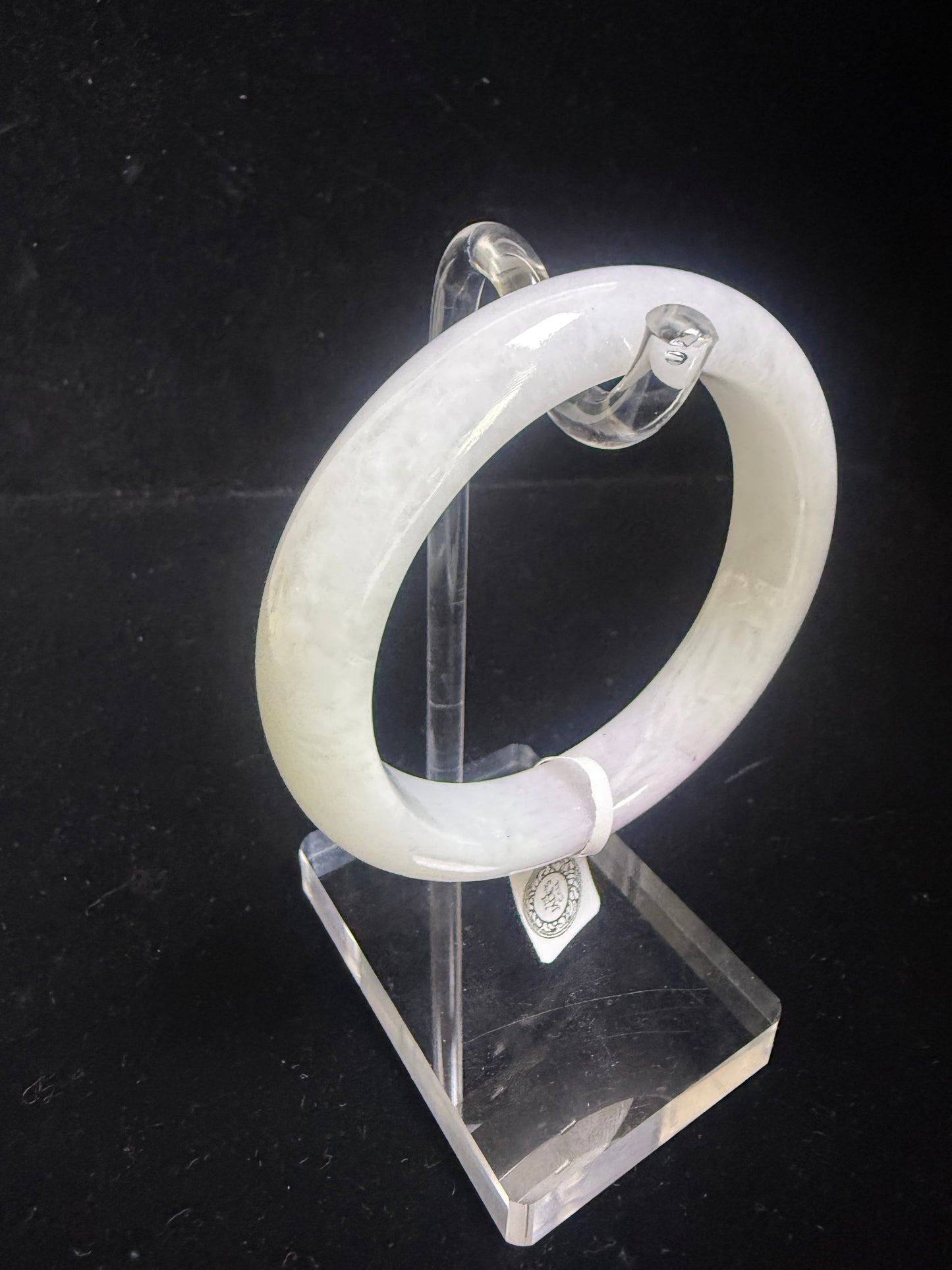 72. Glossy white Jade bangles