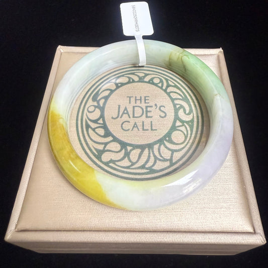 73. Yellow & light green combination Jade bangle