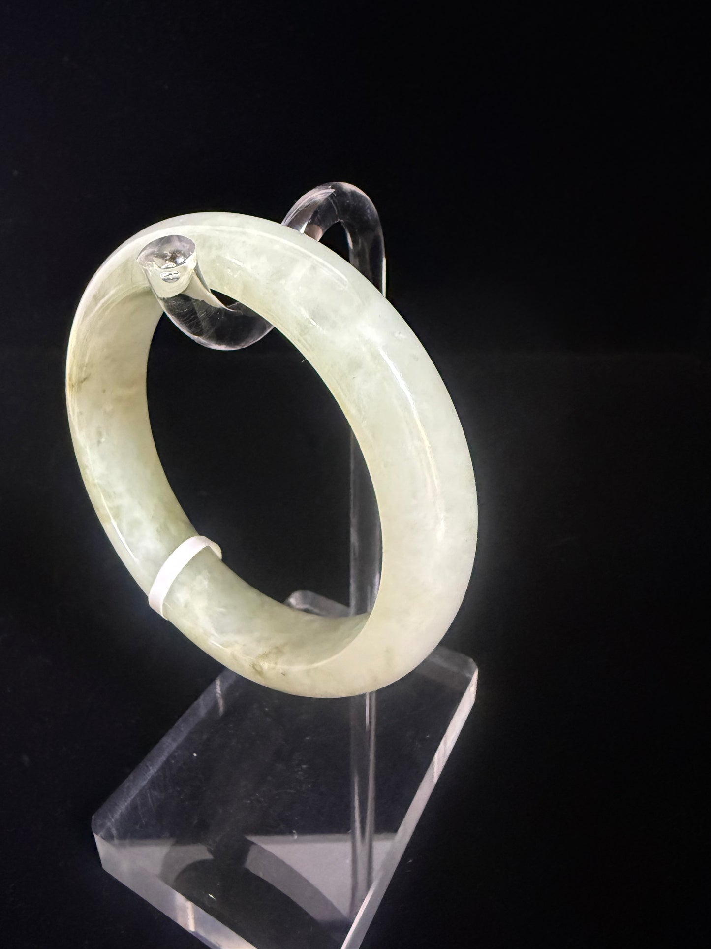 84. Light Tint of green Jade Bangle