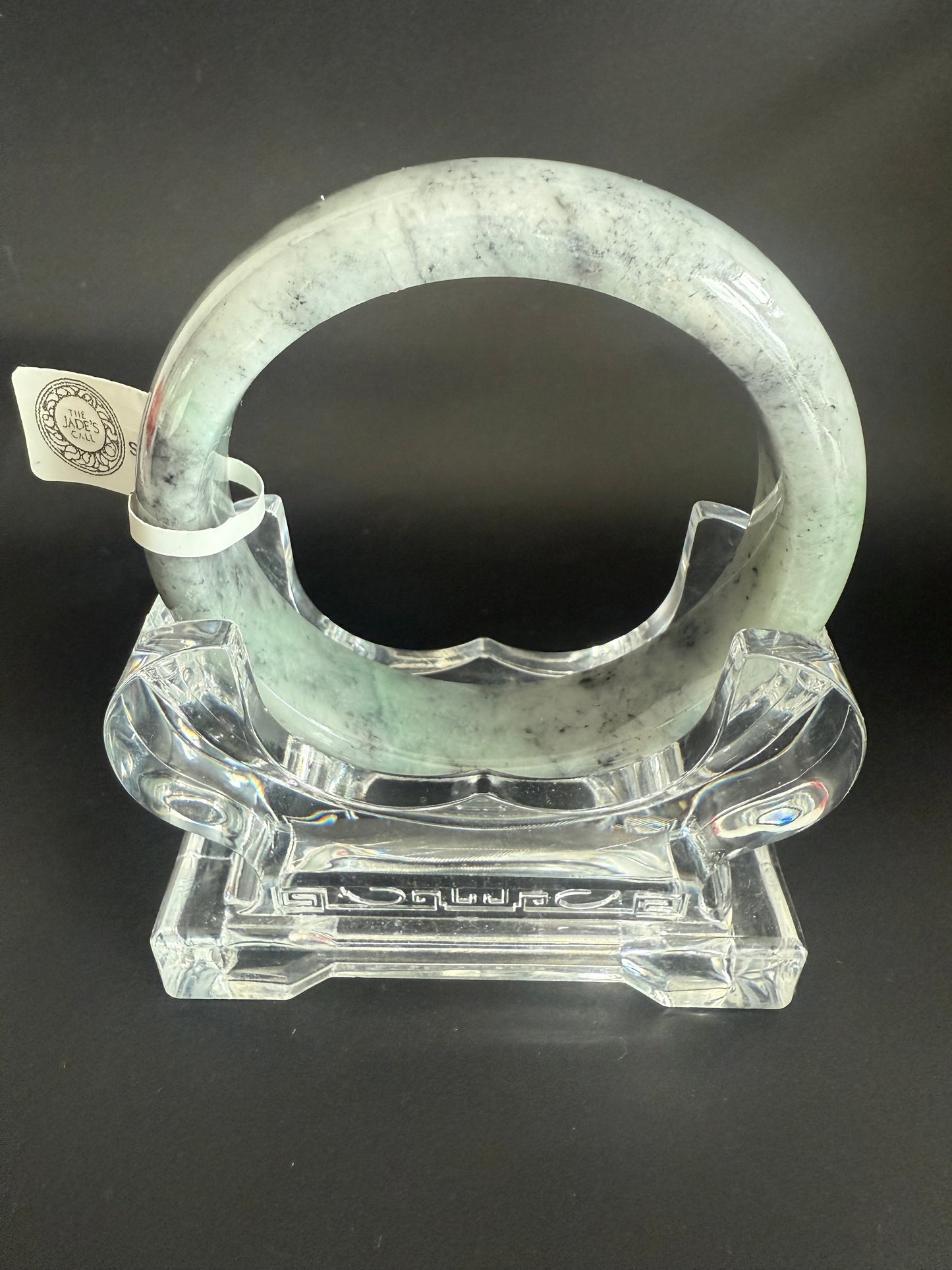 93. Greyish black with green Jade bangle