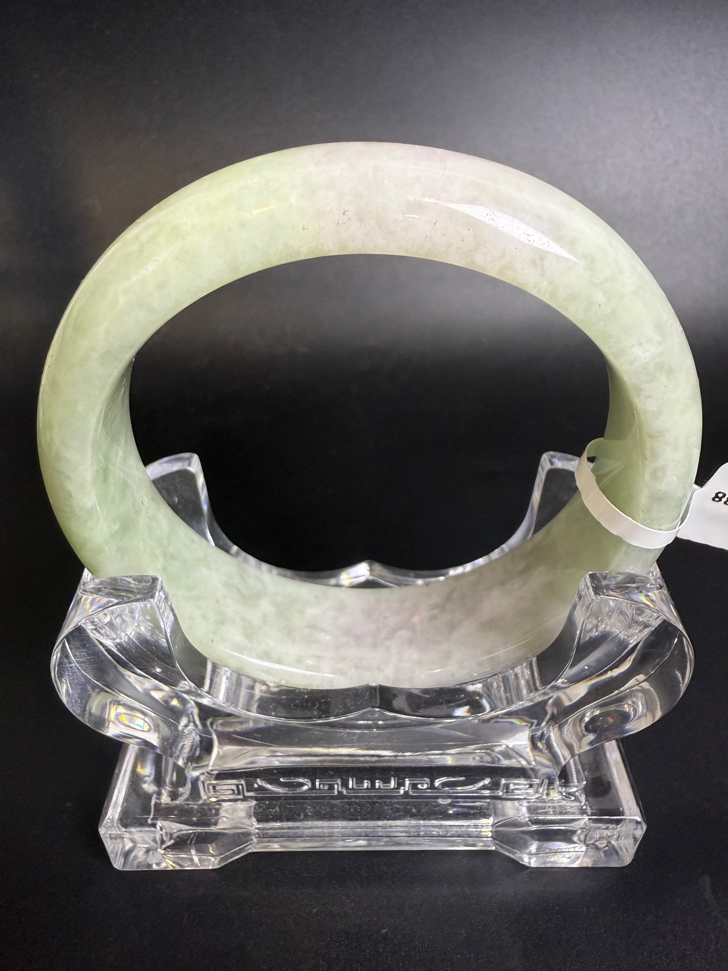141. Light green with grey jade bangle