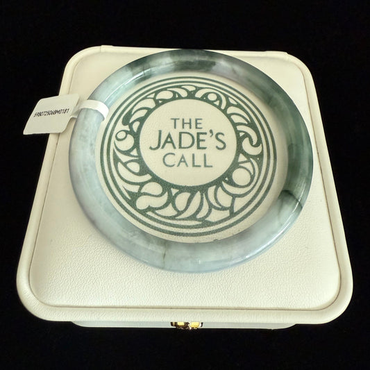 181. Thin grey with green blended Jade Bangle