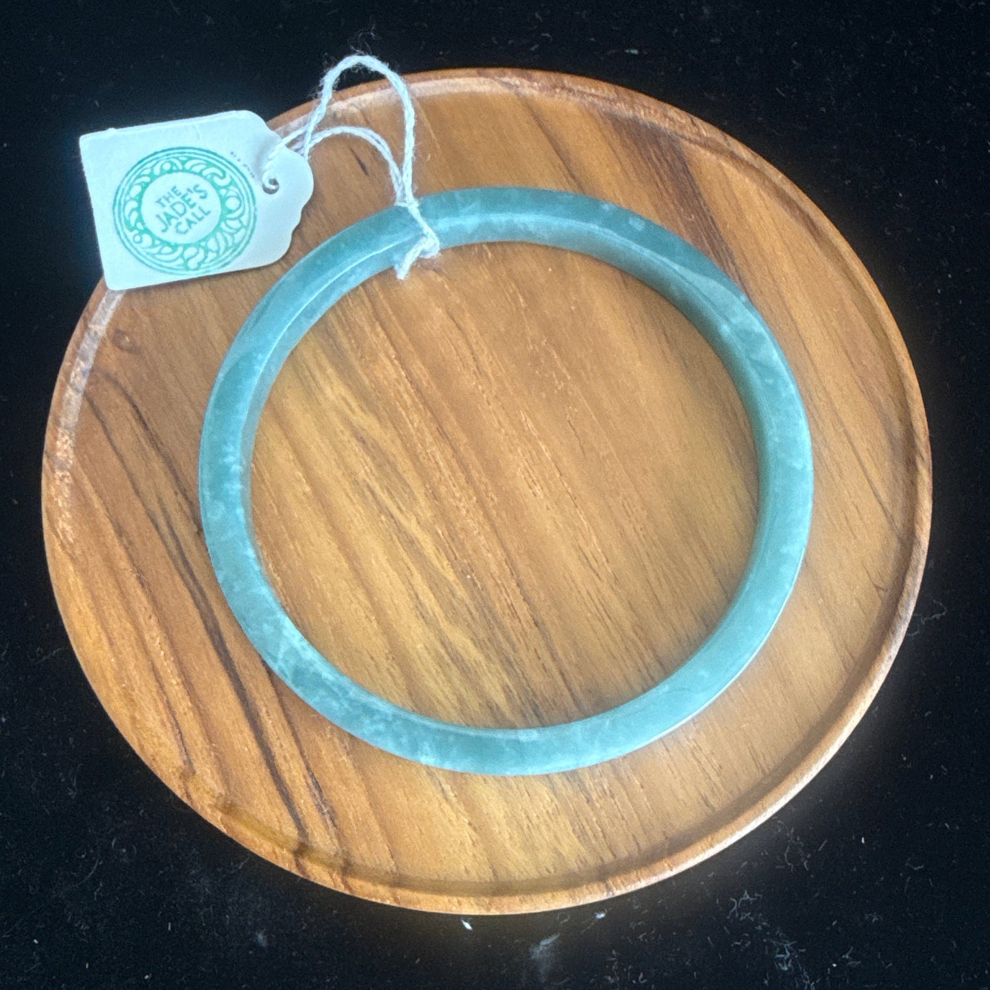 803. Guatemala Type A thin square jadeite bangle