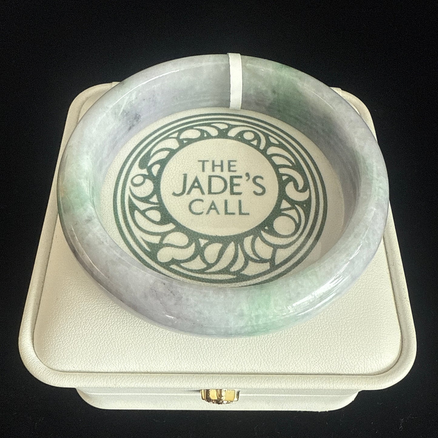 194. Lavender & Green blend Jade Bangle