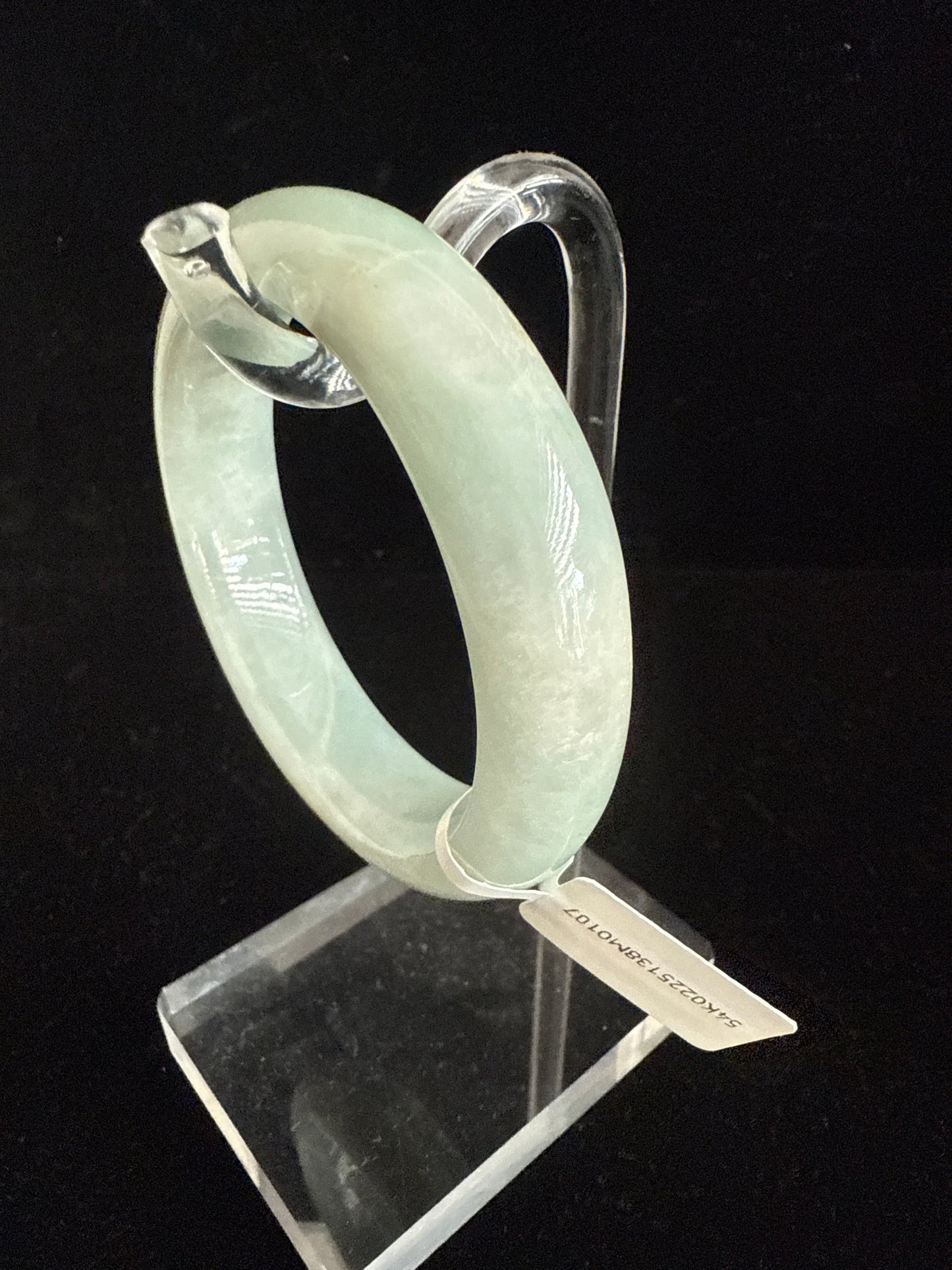 107. Lovely green blue hues Jade bangle