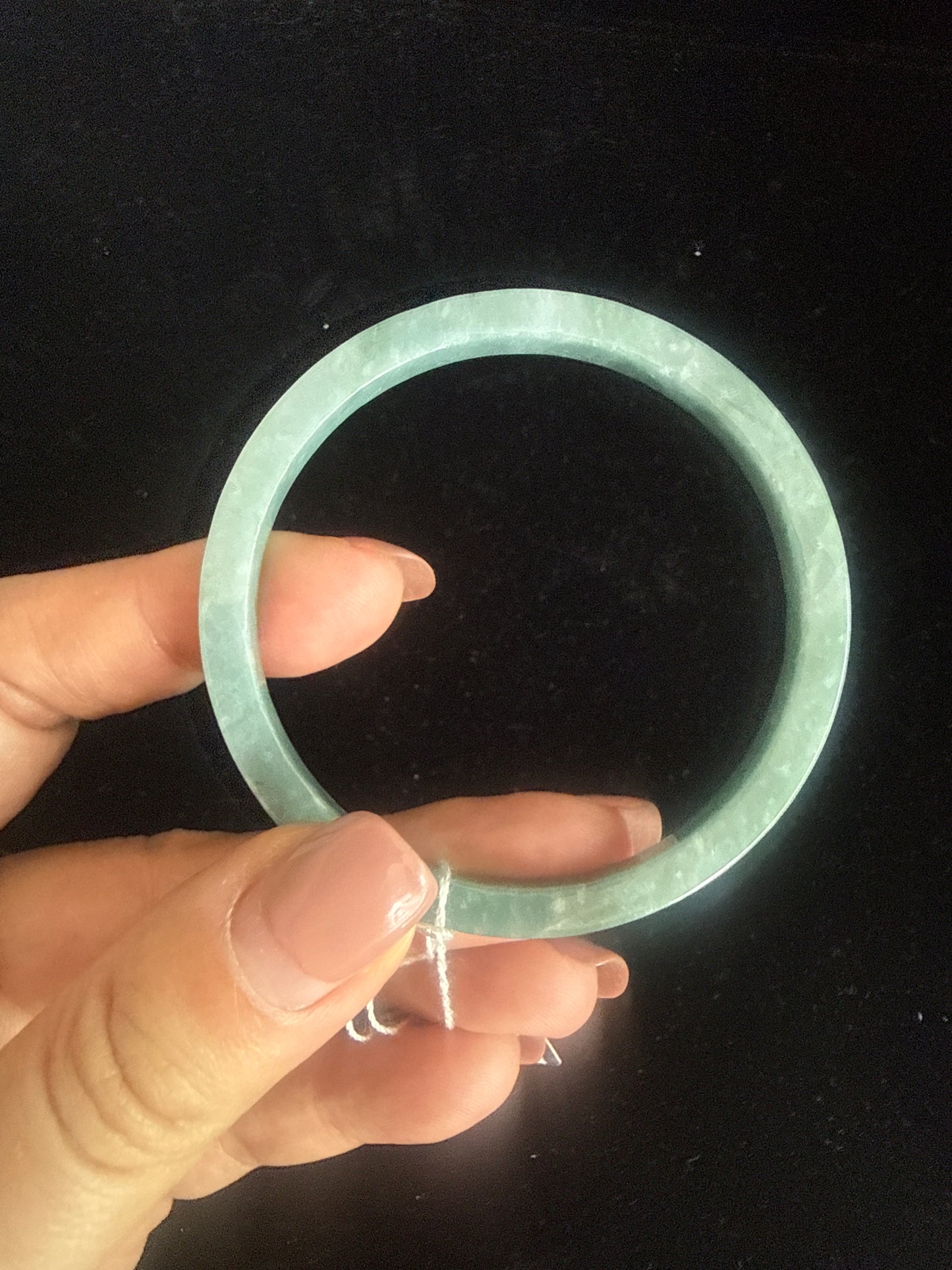 804. Guatemala Type A thin square jadeite bangle